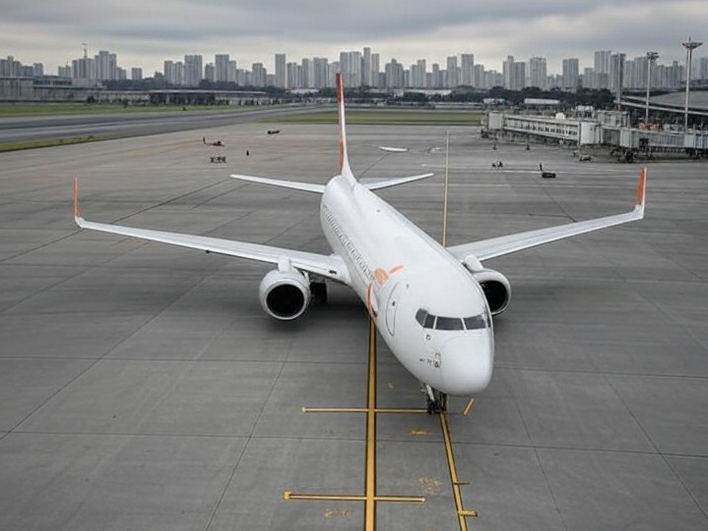 Avião da Gol no Aeroporto de Congonhas em São Paulo, representando a companhia aérea fundada por Constantino Junior.
