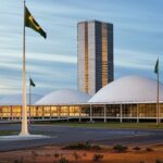 Edifício do Congresso Nacional em Brasília, representando candidatura ao Senado em 2026.