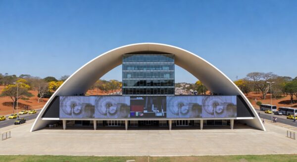 Plenário vazio da Câmara Legislativa do DF, destacando falhas em engajamento durante sessão ao vivo.