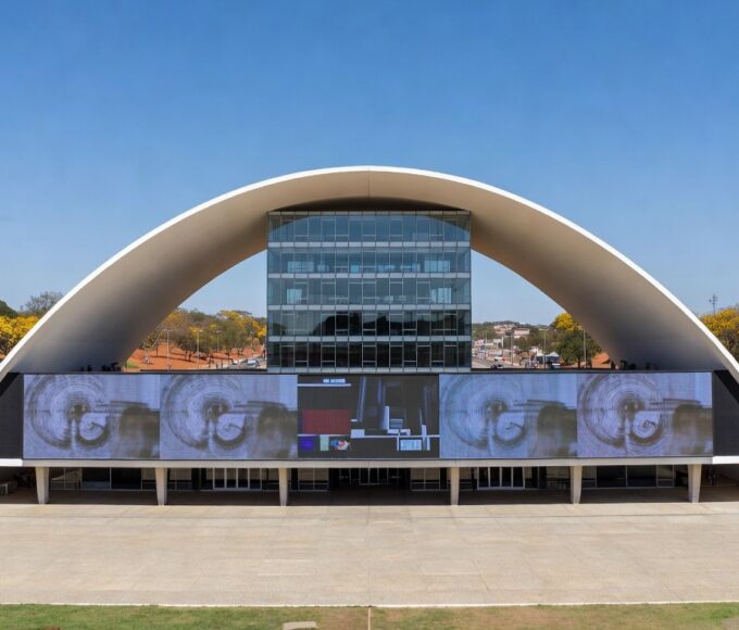 Plenário vazio da Câmara Legislativa do DF, destacando falhas em engajamento durante sessão ao vivo.