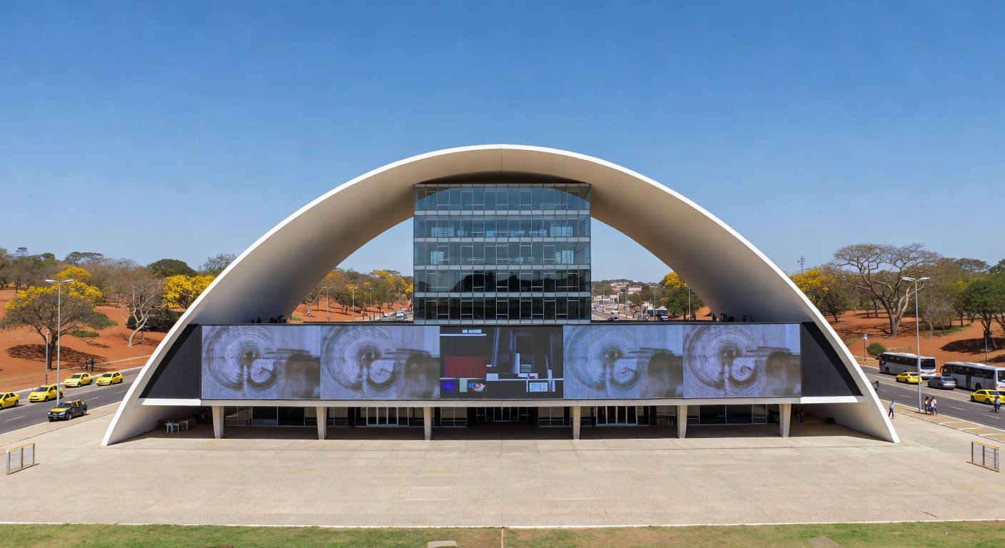 Plenário vazio da Câmara Legislativa do DF, destacando falhas em engajamento durante sessão ao vivo.