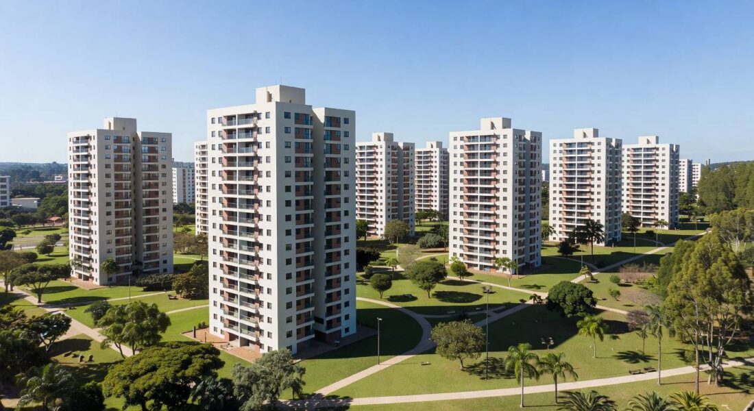 Empreendimento Reserva do Parque com 7 mil apartamentos em construção no Distrito Federal, investimento de R$ 1 bi.
