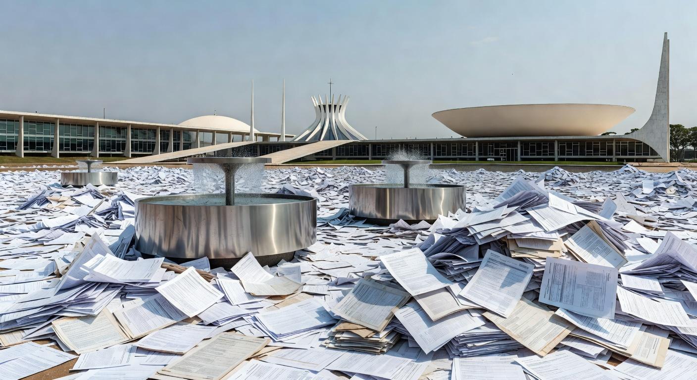 Bebedouros em espaço de eventos em Brasília, representando obrigatoriedade e impostos extras aprovados pela CLDF.