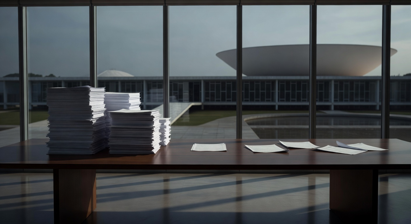 Tubulação de saneamento quebrada vazando água suja em rua de Brasília, simbolizando falhas na Caesb e exclusão digital em inscrições de estágios.