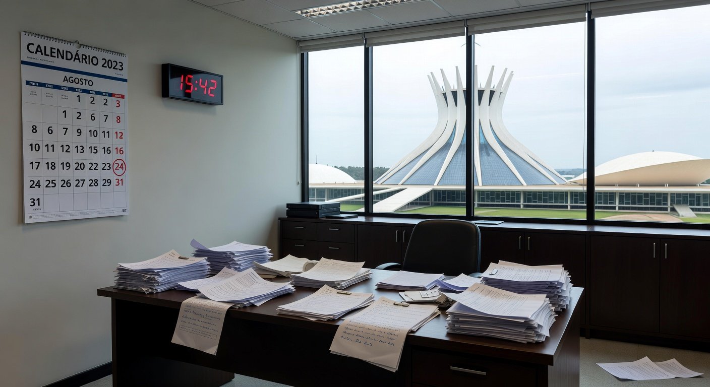 Fachada do edifício do Banco de Brasília em Brasília, representando risco de sanções do BC por perda de prazo no balanço anual.
