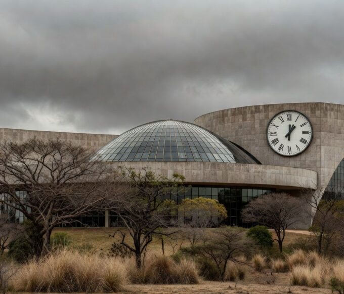 Edifício da Câmara Legislativa do DF em Brasília, representando lei de reinserção de idosos no trabalho com tom crítico.