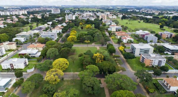 Vista aérea do Jardim Botânico em Brasília sobre lei de uso do solo