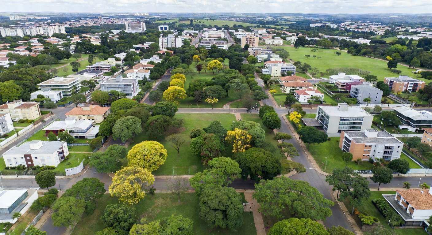 Vista aérea do Jardim Botânico em Brasília sobre lei de uso do solo