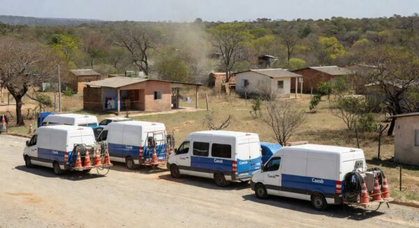 Vans itinerantes da Caesb em operação no Distrito Federal