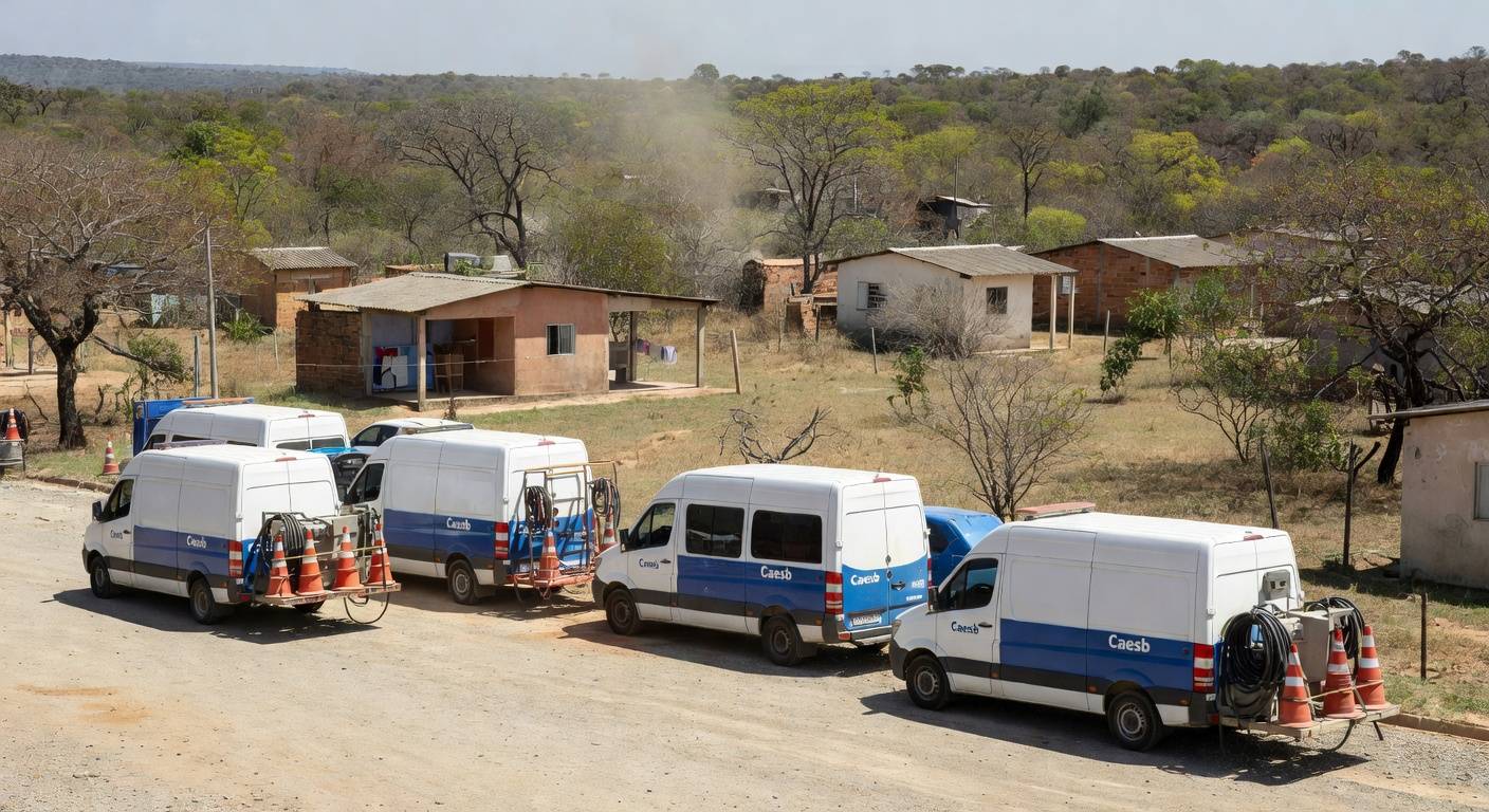 Vans itinerantes da Caesb em operação no Distrito Federal