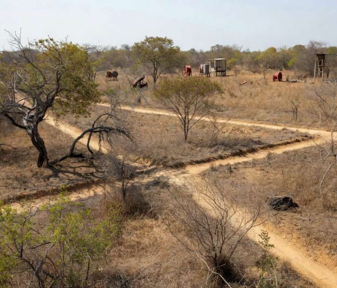 Paisagem do cerrado no DF com medidas de prevenção a incêndios florestais da Operação Verde Vivo