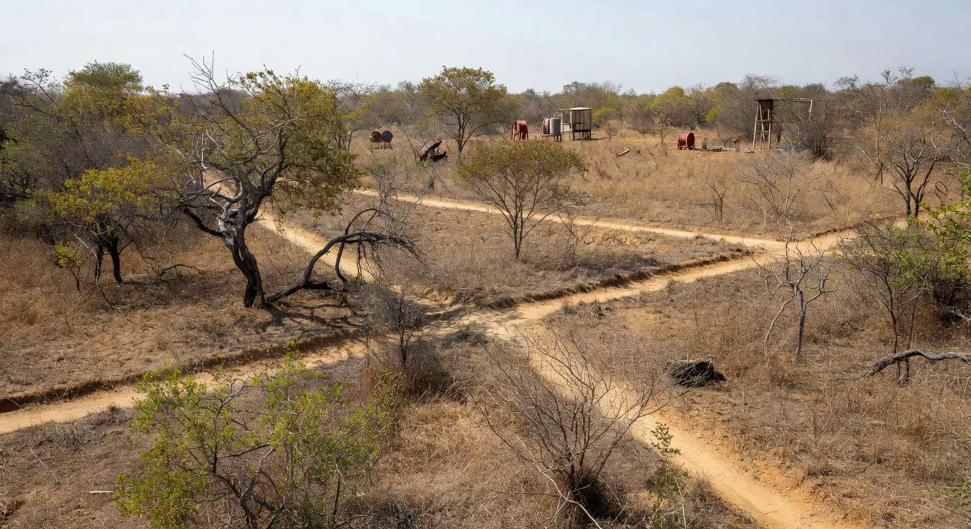 Paisagem do cerrado no DF com medidas de prevenção a incêndios florestais da Operação Verde Vivo