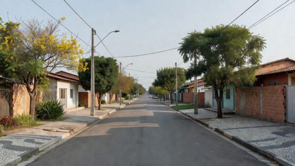 Rua residencial em Taguatinga, cenário de briga familiar com disparo