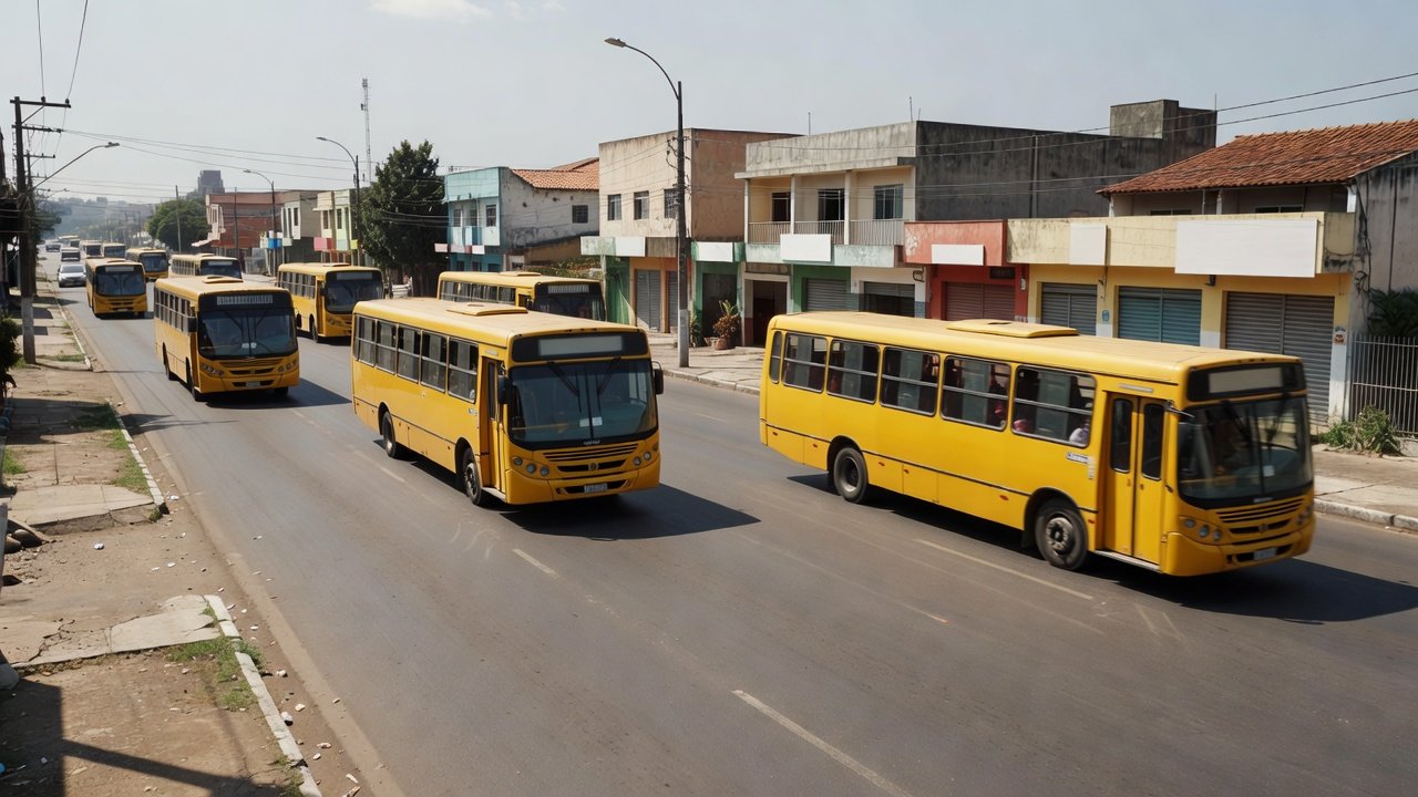 Ônibus gratuito do GDF em Ceilândia e Estrutural levando a restaurantes comunitários
