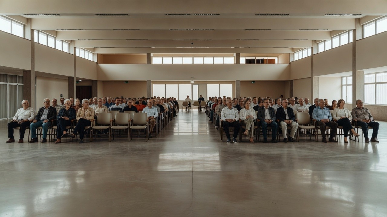 Auditório em Brasília com idosos em evento de prevenção a golpes e violência no DF