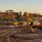 Canteiro de obras da Rodoviária do Jardim Botânico em Brasília