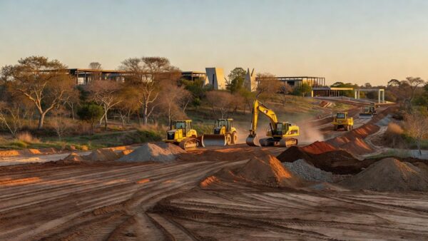 Canteiro de obras da Rodoviária do Jardim Botânico em Brasília
