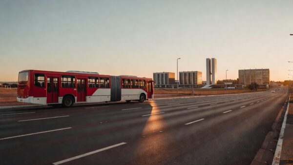 Ônibus de transporte público em Brasília sobre tarifa zero estudantil
