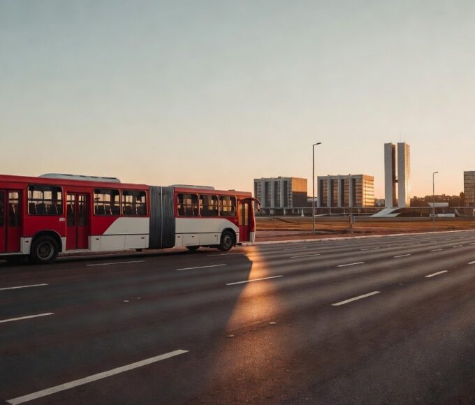 Ônibus de transporte público em Brasília sobre tarifa zero estudantil