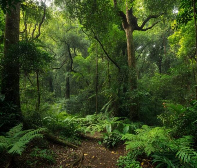 Área verde preservada no Jardim Botânico para consulta da RPPN Estância Pinheiros