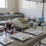 Laboratório médico no Distrito Federal com equipamentos do Teste do Pezinho para recém-nascidos