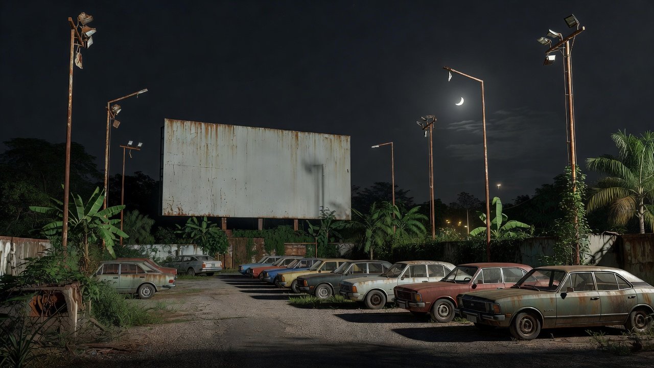 Drive-in abandonado em Brasília expõe descaso com memória da cidade