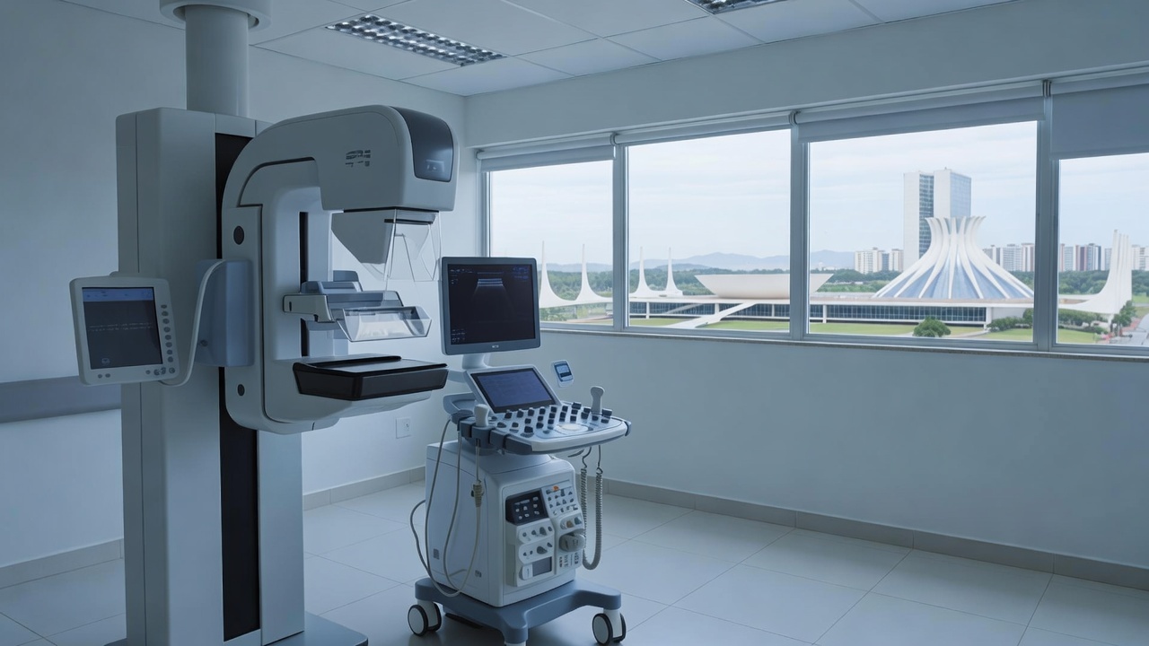 Equipamento de mamografia em hospital do Distrito Federal para diagnóstico precoce de câncer de mama