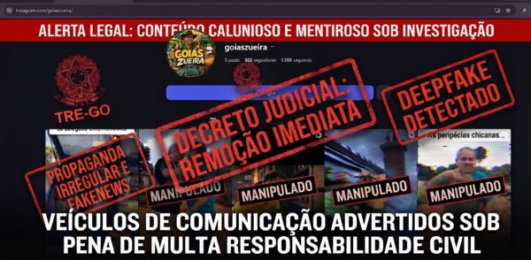 Desembargadora determina remoção de deepfakes contra candidato em Goiás
