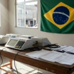 Praça pública brasileira simbolizando manifesto político de mulheres negras para eleições 2026