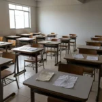 Prédio da Escola do Legislativo com materiais do projeto Infância Cidadã limitado
