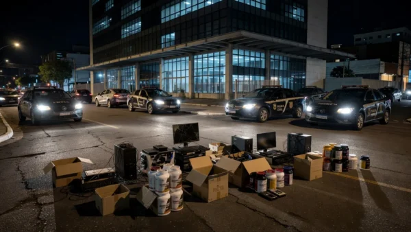 Delegacia da Polícia Civil com evidências de deepfakes e suplementos ilegais