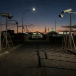 Via deserta no DF à noite indicando insegurança próxima a unidade de saúde