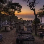 Cemitério no Rio de Janeiro ao entardecer