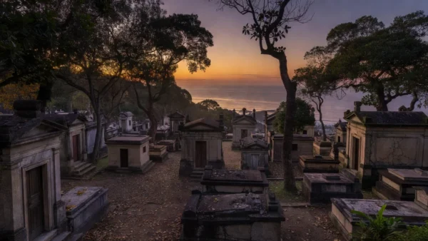 Cemitério no Rio de Janeiro ao entardecer